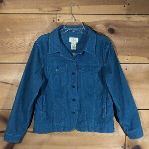 Vintage L.L. Bean Insulated Corduroy Button Up 0BDY7 Jacket Womens Size Medium